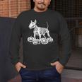Bull Terrier Skeleton Birthday Halloween Kids Men's Long Sleeve T-Shirt, funny design