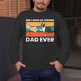 Cute Boston Terrier Best Boston Terrier Dad Ever Men's Long Sleeve T-Shirt, funny design