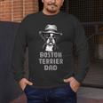 Cute Boston Terrier Dad Dog Lovers Puppy Bostie Owner Men's Long Sleeve T-Shirt, funny design