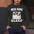 Cute Boston Terrier Need More Sleep Pajamas Nightgown Men's Long Sleeve T-Shirt, funny design