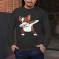 Dabbing Red Boston Terrier Dab Dance Dog Men Women Kids Men's Long Sleeve T-Shirt, funny design
