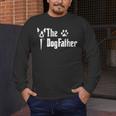 The Dogfather Boston Terrier Dog Dad Father's Day Men's Long Sleeve T-Shirt, funny design