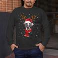 Family Matching Reindeer Xmas Boston Terrier Christmas Men's Long Sleeve T-Shirt, funny design