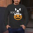 The Halloween Boston Terrier Men's Long Sleeve T-Shirt, funny design