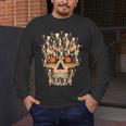 Halloween Costume Skull Boston Terrier Dog Lover For Men Women Kids Men's Long Sleeve T-Shirt, funny design