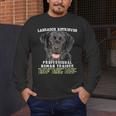 Labrador Retriever Lab Professional Human Trainer Men's Long Sleeve T-Shirt, funny design