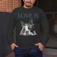 Love Is Boston Terrier Bostie Men's Long Sleeve T-Shirt, funny design