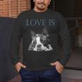 Love Is Boston Terrier Bostie Men's Long Sleeve T-Shirt, funny design