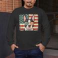Patriotic Boston Terrier Dog Lover USA Flag 4th Of July For Men Women Kids Men's Long Sleeve T-Shirt, funny design