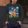 Red Heeler Starry Night Cattle Dog Colorful Art By Aja For Men Women Girls Kids Men's Long Sleeve T-Shirt, funny design