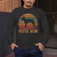 Retro Boston Terrier Mom Dog Mother Pet Bostie Mama Men's Long Sleeve T-Shirt, funny design