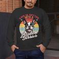 Retro Life Is Better With Boston Terrier Mom Dog Lover Men's Long Sleeve T-Shirt, funny design