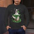 St Patrick's Day Leprechaun Boston Terrier Dog Shamrock For Men Women Kids Men's Long Sleeve T-Shirt, funny design