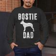 Vintage Boston Terrier Dad Dog Daddy Bostie Father Men's Long Sleeve T-Shirt, funny design