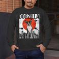 Vintage Japanese Dogzilla Boston Terrier Men's Long Sleeve T-Shirt, funny design