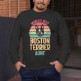 Worlds Best Boston Terrier Aunt Men's Long Sleeve T-Shirt, funny design