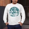 Boston Terrier Cowboy UFO Shirt Vintage Western Dog Mom Tee Men's Long Sleeve T-Shirt, funny design