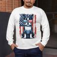 Boston Terrier Dog American USA US Flag Pets Vintage Outfit Men's Long Sleeve T-Shirt, funny design