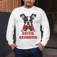 Boston Terrier Grandma Dog Lovers Puppy Bostie Owner Men's Long Sleeve T-Shirt, funny design