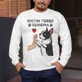 Boston Terrier Grandma Mother's Day Dog Mom Men's Long Sleeve T-Shirt, funny design