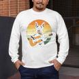 Boston Terrier Guitar Retro Men's Long Sleeve T-Shirt, funny design