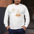 Boston Terrier Halloween Cute Bostie Dog Pocket Boo Men's Long Sleeve T-Shirt, funny design