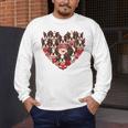 Boston Terrier Heart Valentine Boston Terrier Men's Long Sleeve T-Shirt, funny design