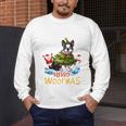 Boston Terrier Merry Christmas Tree Lights Dog X-Mas Dogs Men's Long Sleeve T-Shirt, funny design