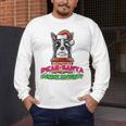 Boston Terrier Santa Claus Christmas Dog Men's Long Sleeve T-Shirt, funny design