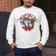 Boston Terrier Santa Claus Elf Reindeer Christmas Dog X-Mas Men's Long Sleeve T-Shirt, funny design