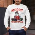Boston Terrier Santa Claus Hat Merry Christmas Dog X-Mas Men's Long Sleeve T-Shirt, funny design