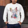 Boston Terrier Splash Men's Long Sleeve T-Shirt, funny design