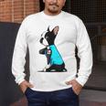 Boston Terrier Tattoos I Love Mom Men's Long Sleeve T-Shirt, funny design
