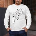 Dandelion Boston Terrier Flower Floral Bostie Tree Men's Long Sleeve T-Shirt, funny design
