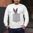 Dog In Your Pocket Boston Terrier For Men Women Girls Kids Men's Long Sleeve T-Shirt, funny design