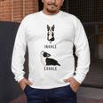 Inhale Exhale Yoga Boston Terrier Tshirt Men's Long Sleeve T-Shirt, funny design