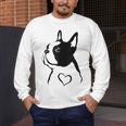 I Love My Boston Terrier Dog With Heart Men's Long Sleeve T-Shirt, funny design