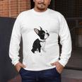 Love NOPE Boston Terrier Dog Lover Men's Long Sleeve T-Shirt, funny design