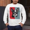Retro Boston Terrier Dog Lover Bostie Mom Dad Dog Owner Men's Long Sleeve T-Shirt, funny design