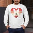 Retro Heart Boston Terrier Dog Vintage Valentine Men's Long Sleeve T-Shirt, funny design