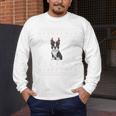 Ugly Xmas Sweater Style Boston Terrier Reindeer Christmas Men's Long Sleeve T-Shirt, funny design