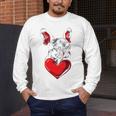 Valentine's Day Boston Terrier Dog Vector Men's Long Sleeve T-Shirt, funny design