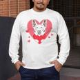 Valentine's Day Boston Terrier Heart Men's Long Sleeve T-Shirt, funny design