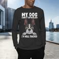 Boston Terrier American Gentleman Dog Lover I'm Well Trained Men's Long Sleeve T-Shirt, gift for family, gift for coworker