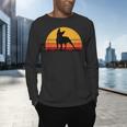 Boston Terrier Bostie Sunset Retro Dog Pet Mom Dad Men's Long Sleeve T-Shirt, gift for family, gift for coworker