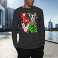 Boston Terrier Christmas Tree Lights Santa Dog Xmas For Men Women Kids Men's Long Sleeve T-Shirt, gift for family, gift for coworker