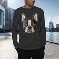Boston Terrier Cute Puppy Face Dog Lover Pet Owner Men's Long Sleeve T-Shirt, gift for family, gift for coworker