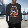 Boston Terrier Dog Christmas Happy Hallothankmas Halloween For Men Women Kids Men's Long Sleeve T-Shirt, gift for family, gift for coworker