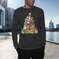 Boston Terrier Dog Christmas Tree Lights Xmas Pajama For Men Women Kids Men's Long Sleeve T-Shirt, gift for family, gift for coworker