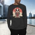 Boston Terrier Dog Japanese Style Samurai Dogs Men's Long Sleeve T-Shirt, gift for family, gift for coworker